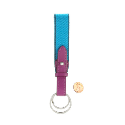 Hermes Swift Toile Woolykiz Key Holder Anemone Turquoise Colvert 2 of 5