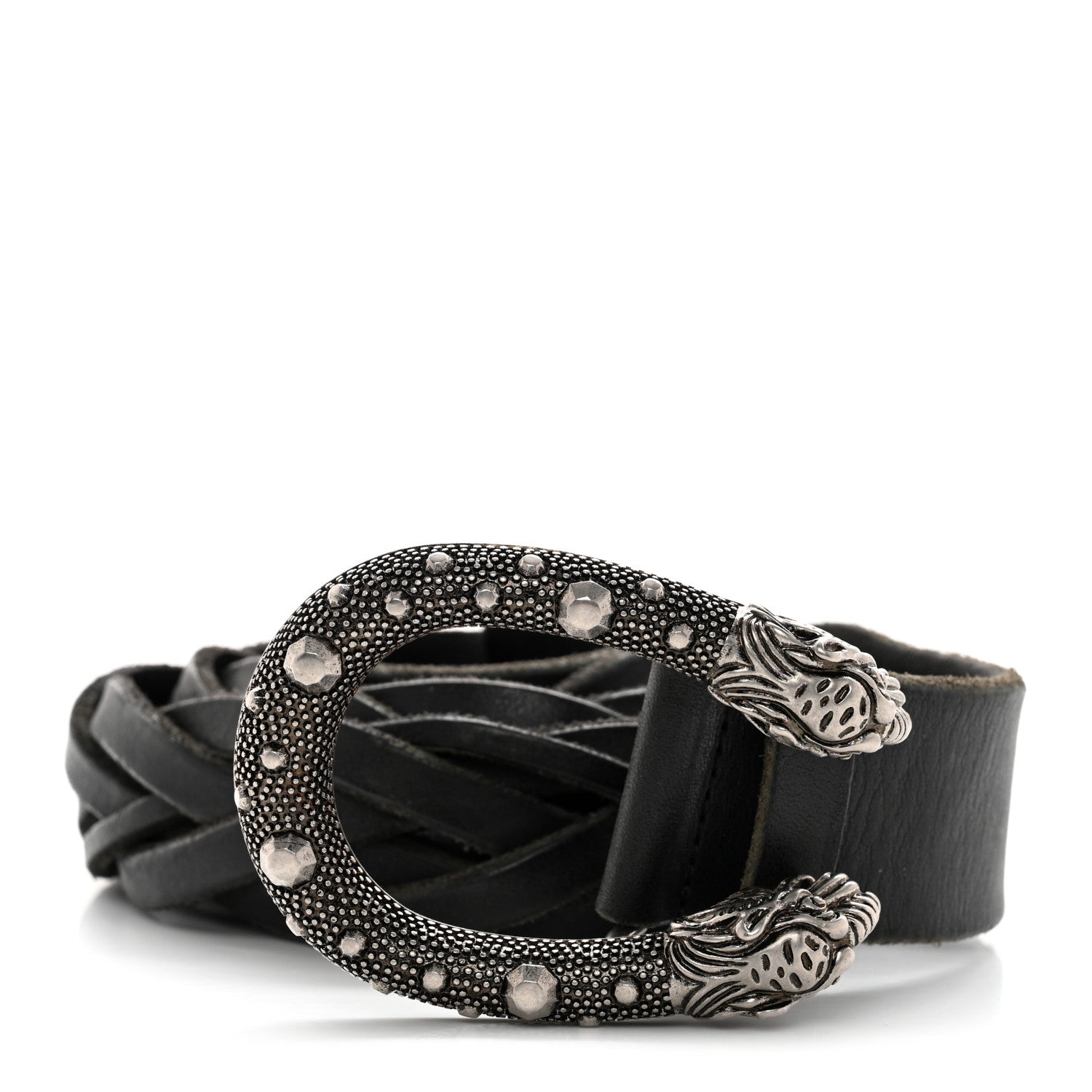 Gucci Calfskin Braided Dionysus Belt 105 42 Black 1 of 6