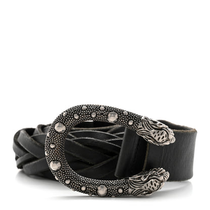 Gucci Calfskin Braided Dionysus Belt 105 42 Black 1 of 6