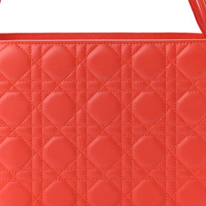 Christian Dior Lambskin Cannage Shoulder Bag Orange 8 of 10