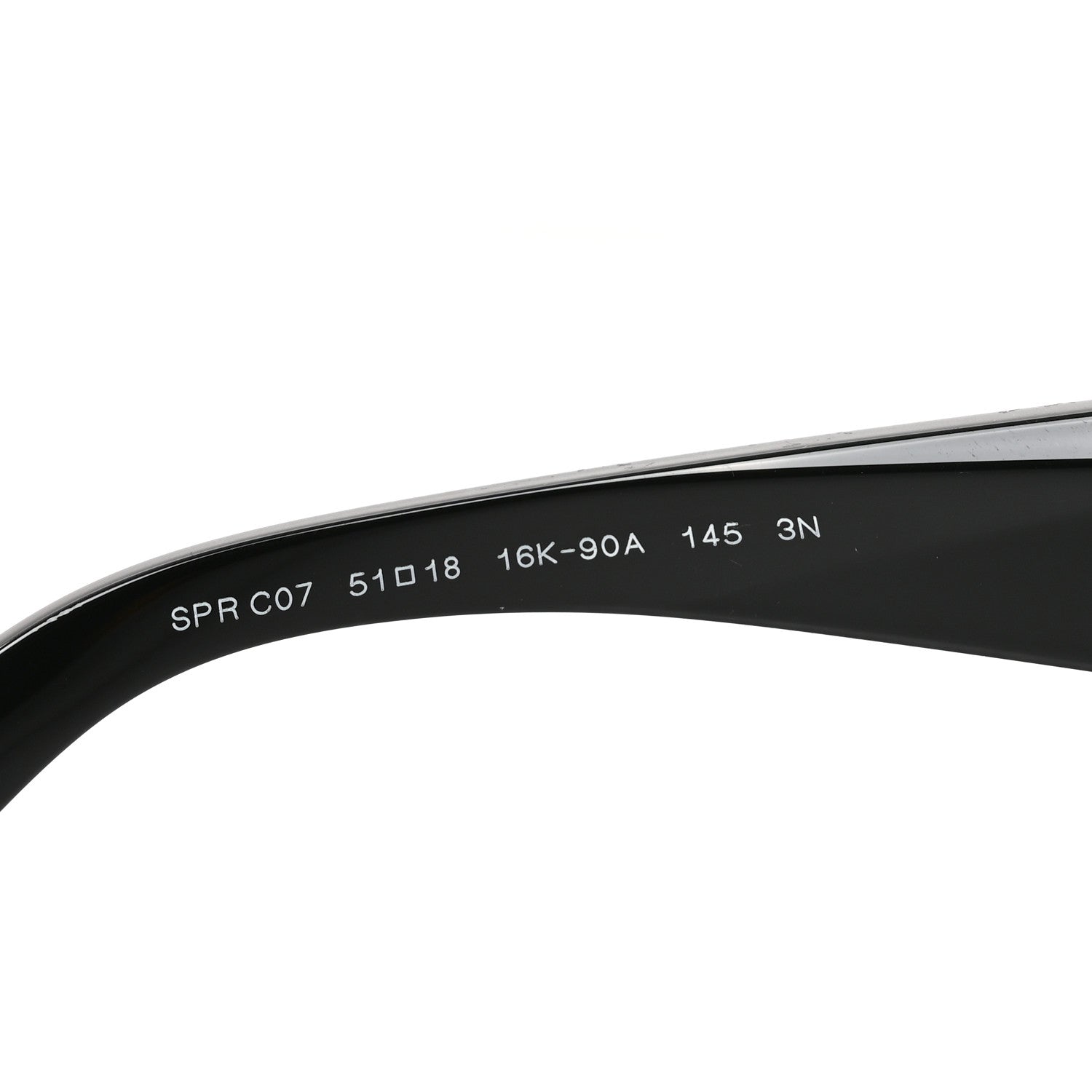 Prada Acetate Square Sunglasses SPR C07 Black 6 of 7