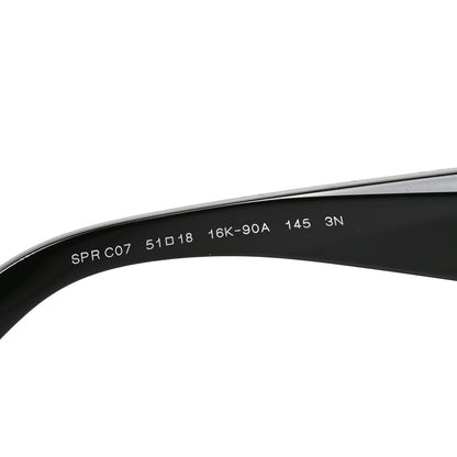 Prada Acetate Square Sunglasses SPR C07 Black 6 of 7