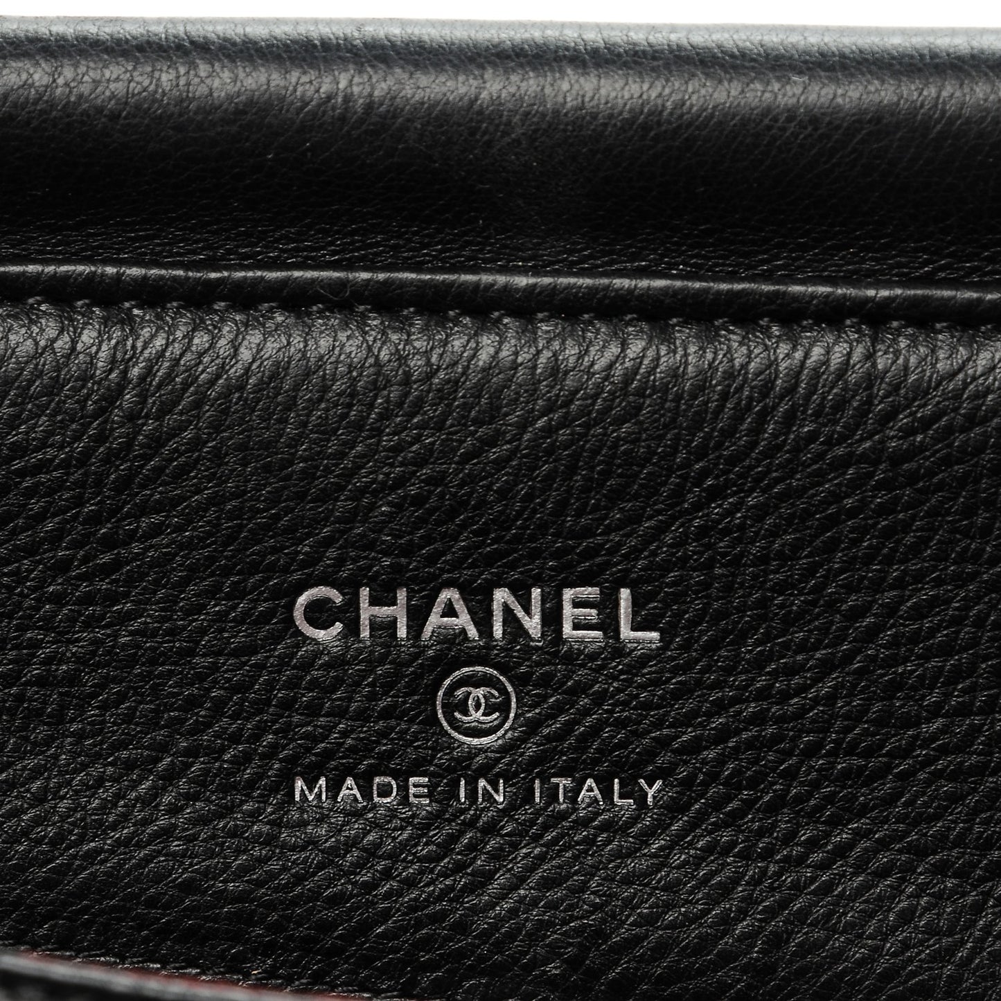 Calfskin Quilted CC Waiter Clutch Clutch With Chain Black