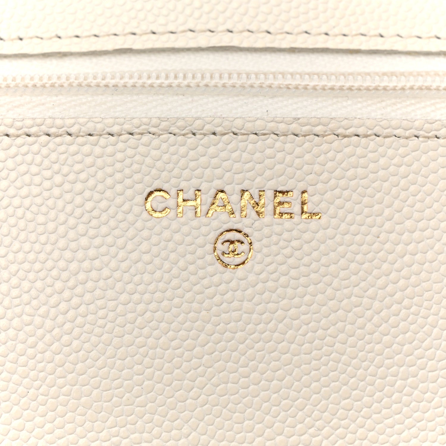 Chanel Caviar Quilted Crystal CC Wallet On Chain WOC White 6 of 15