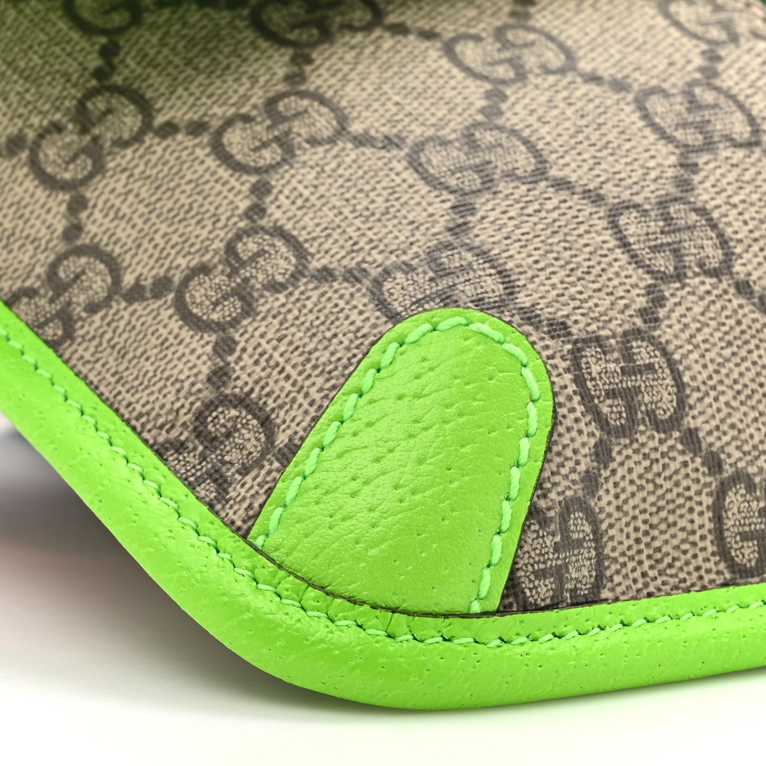 Gucci GG Supreme Monogram Web Small Ophidia Belt Bag Beige Ebony Green 10 of 11