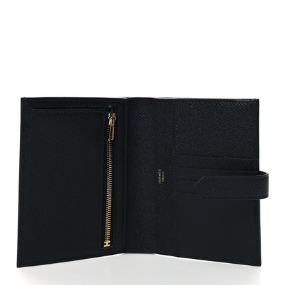 Hermes Epsom Bearn Compact Wallet Black 5 of 9