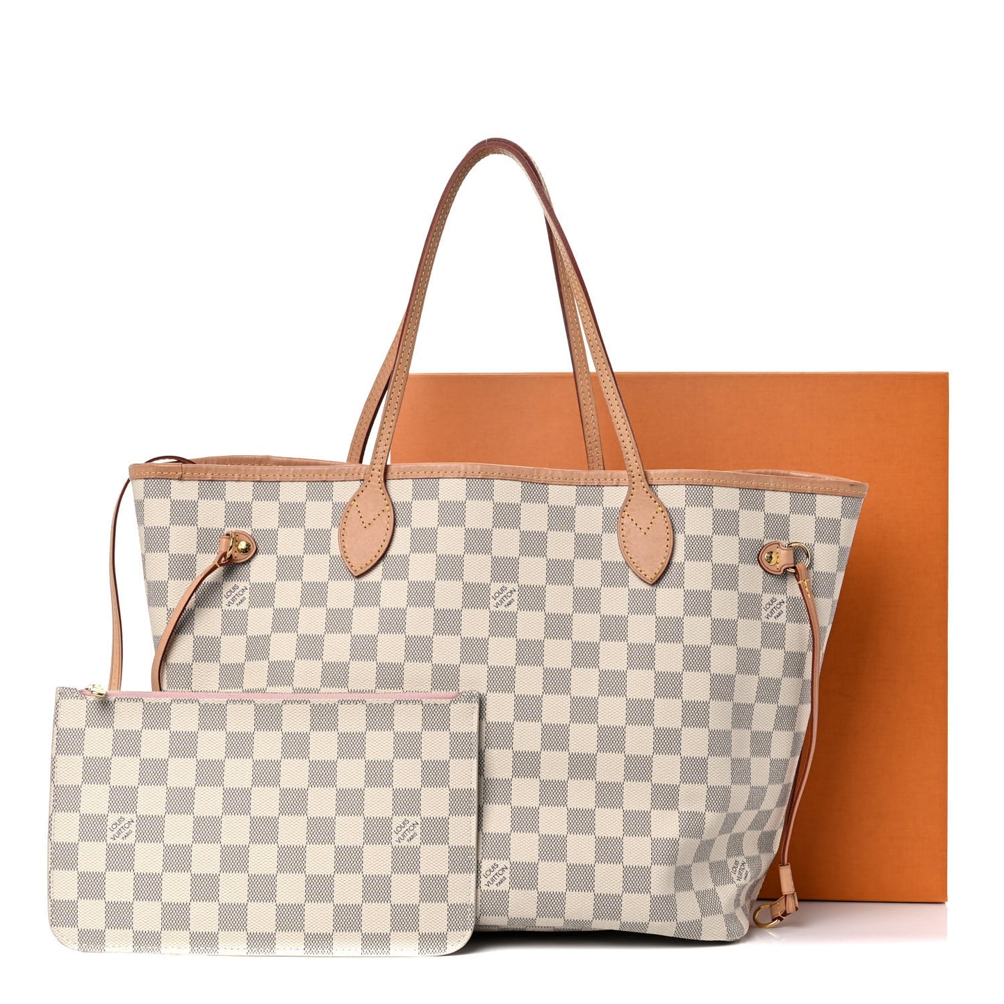 Damier Azur Neo Neverfull MM Rose Ballerine