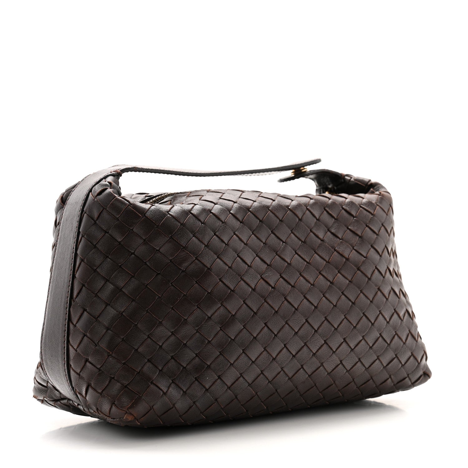 Bottega Veneta Nappa Intrecciato Large Cosmetic Case Ebano 3 of 12