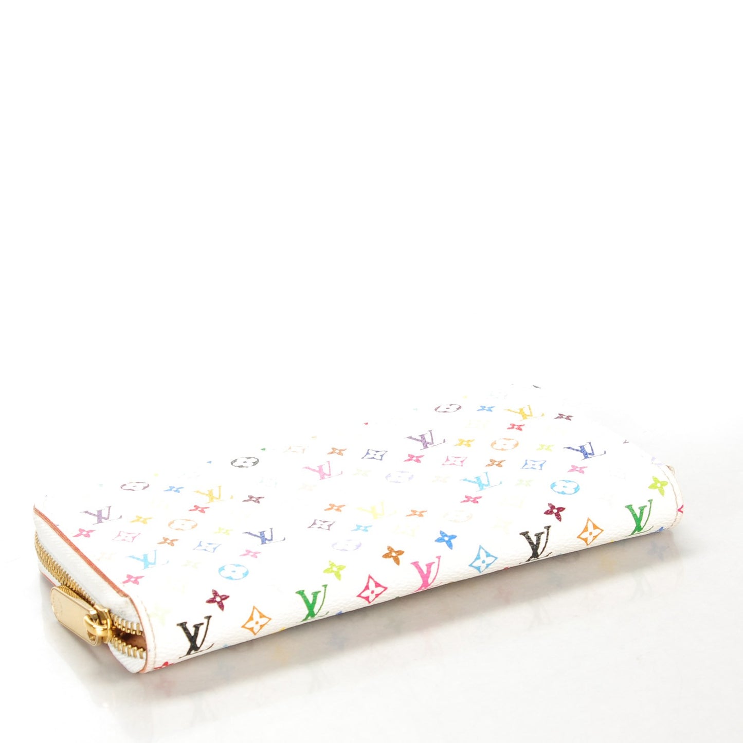 Monogram Multicolor Zippy Wallet White