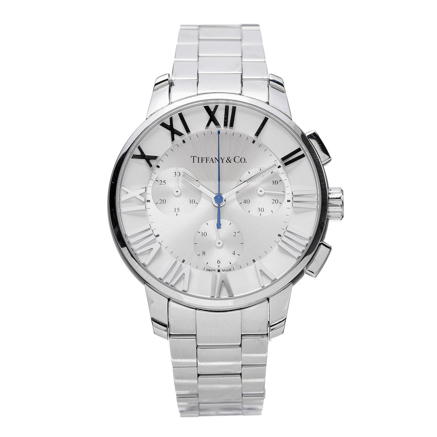 Stainless Steel 36mm Atlas Dome Chronograph Quartz Watch