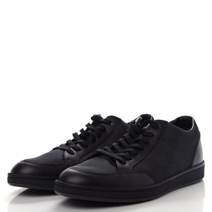 Louis Vuitton Calfskin Nylon Damier Offshore Sneakers 7 Black 3 of 11