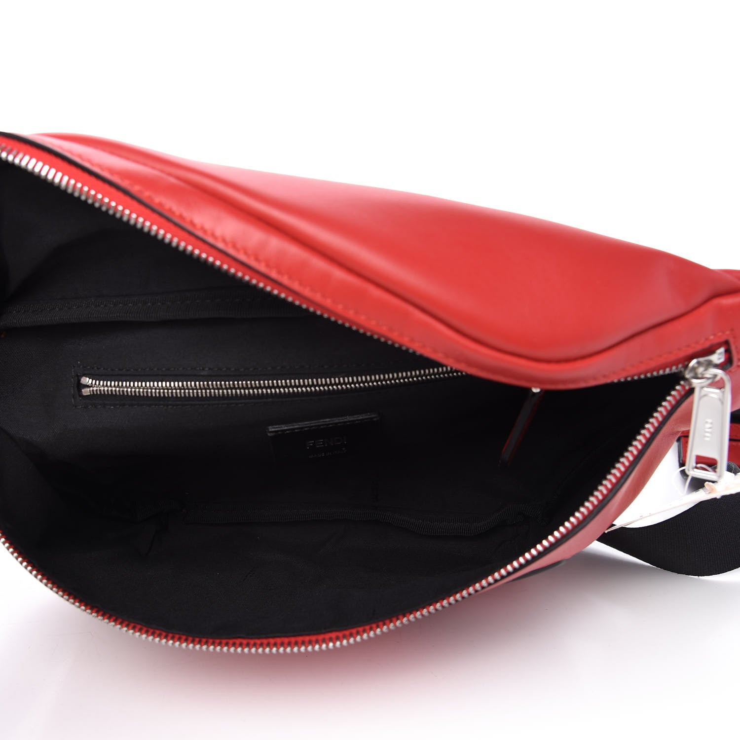 Fendi Vitello Grace Light Century Devil Eyes Belt Bag Rosso Black 5 of 10