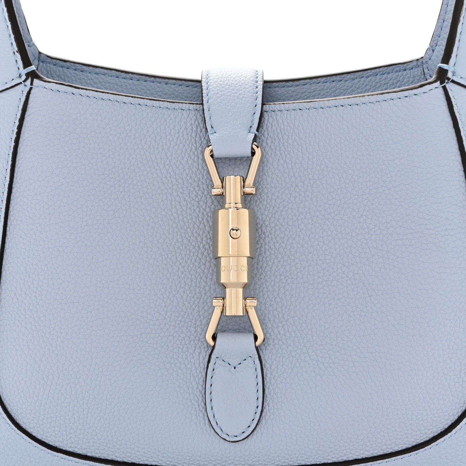 Gucci Grained Calfskin Web Medium Jackie 1961 Hobo Light Blue 8 of 10
