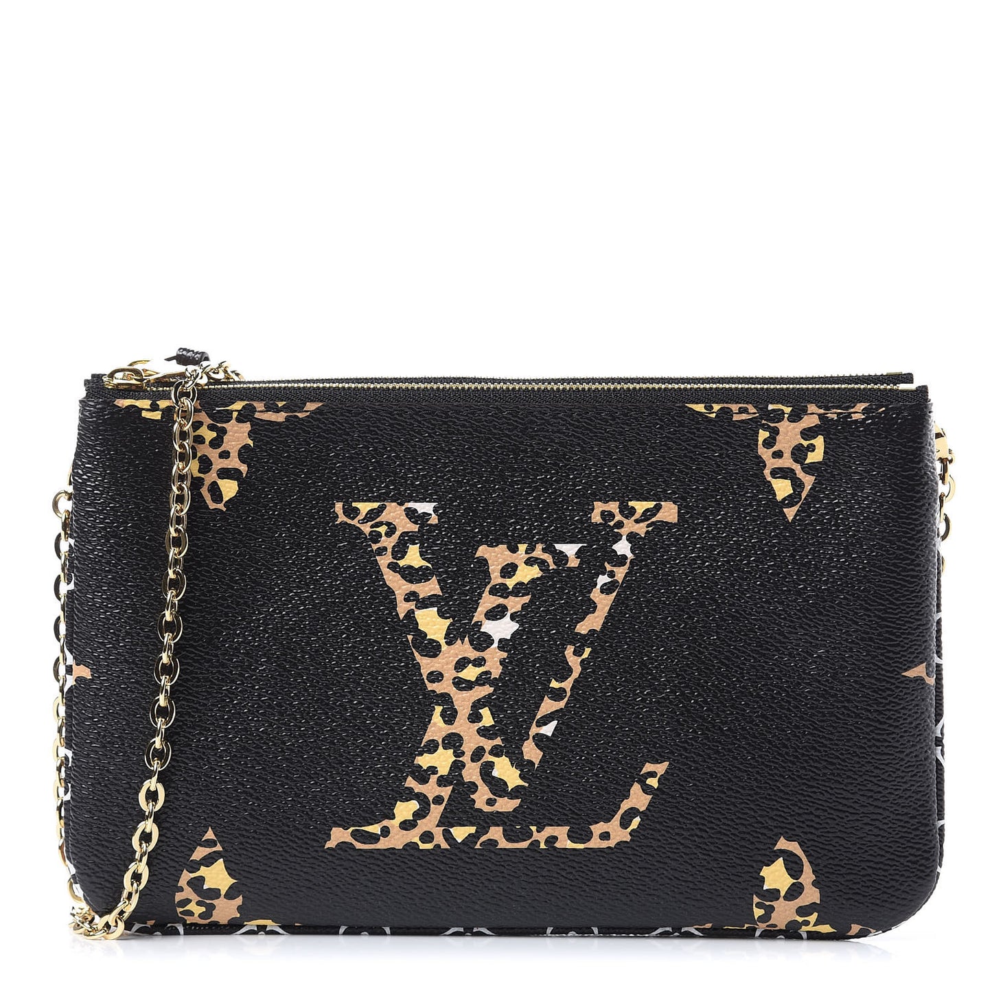 Monogram Giant Jungle Pochette Double Zip Black