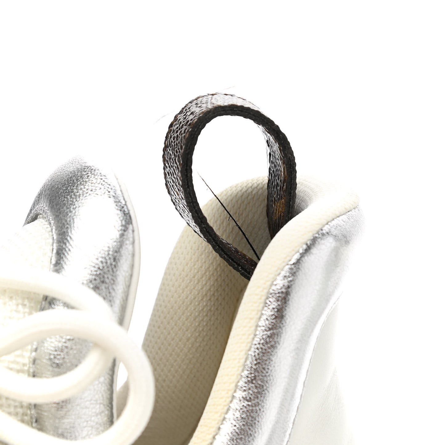 Metallic Calfskin Technical Nylon LV Archlight Sneakers 41 White Silver