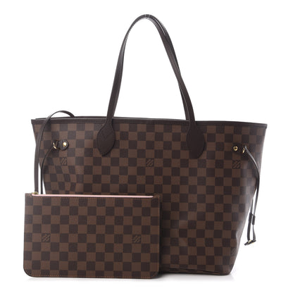 Louis Vuitton Damier Ebene Neo Neverfull MM Rose Ballerine 1 of 9