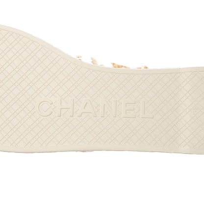 Chanel PVC Straw CC Espadrilles 38 Beige 7 of 9
