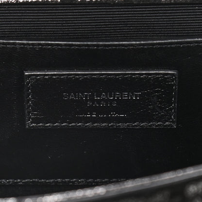Saint Laurent Metallic Fabric Camouflage Medium Classic Monogram Kate Tassel Satchel Black 6 of 12