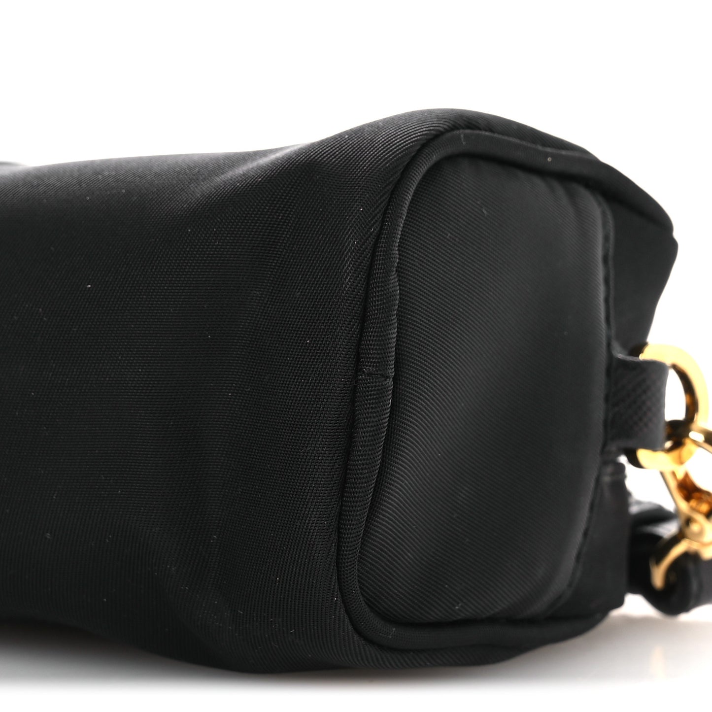 Tessuto Nylon Vela Saffiano Wristlet Black