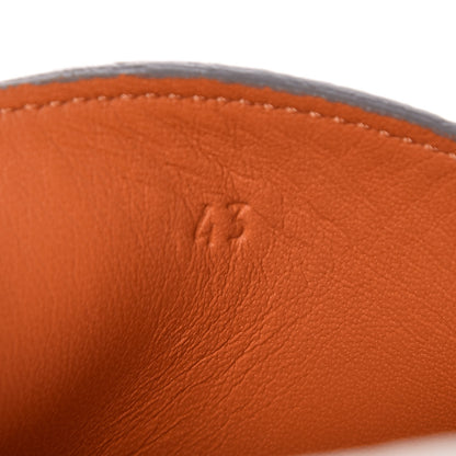 Hermes Epsom Mens Irving Driving Moccasin Loafers 43 Bleu Glacier Blanc Colvert 7 of 9