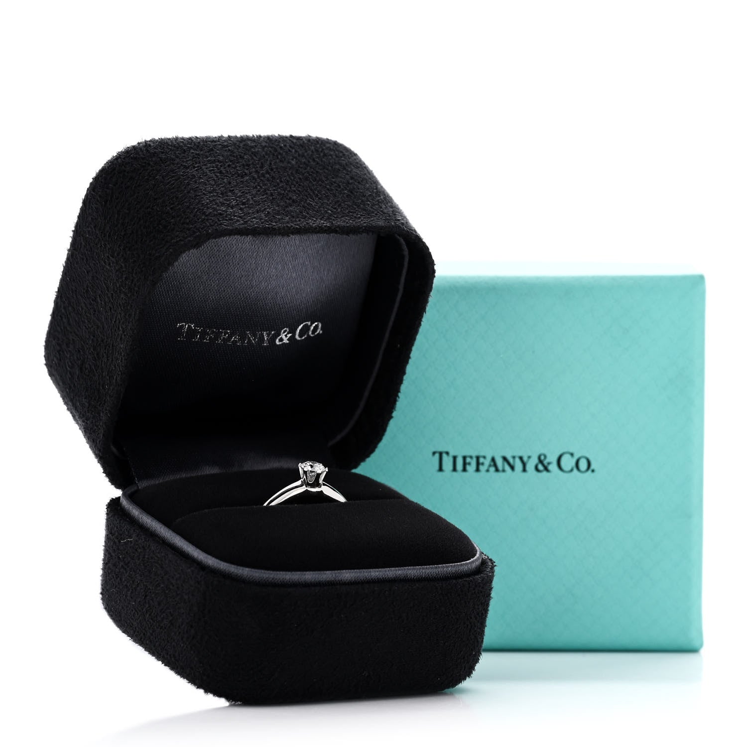 Tiffany Platinum Diamond .22ct Solitaire Engagement Ring 50 5.25 7 of 7