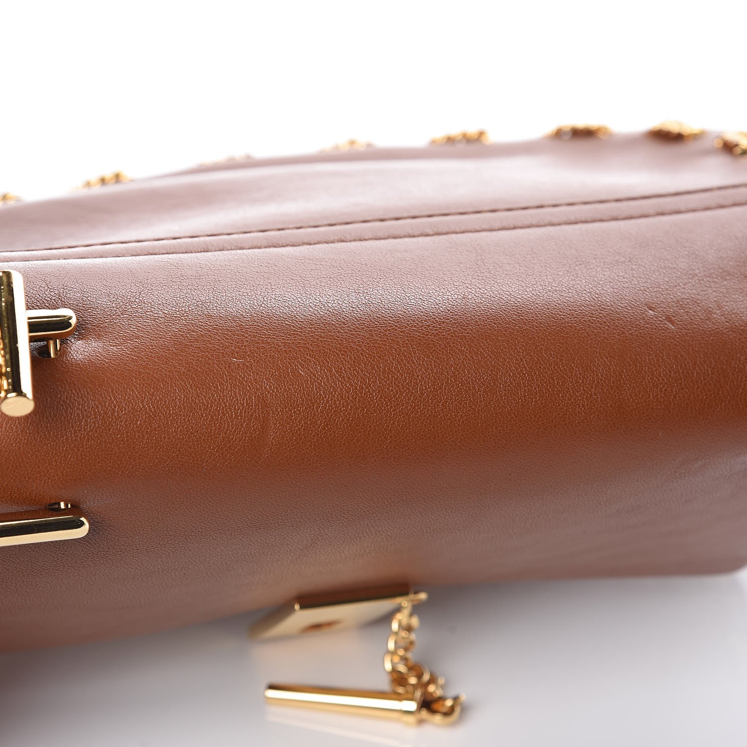 Chloe Calfskin Drew Chain Shoulder Bag Tobacco 13 of 15