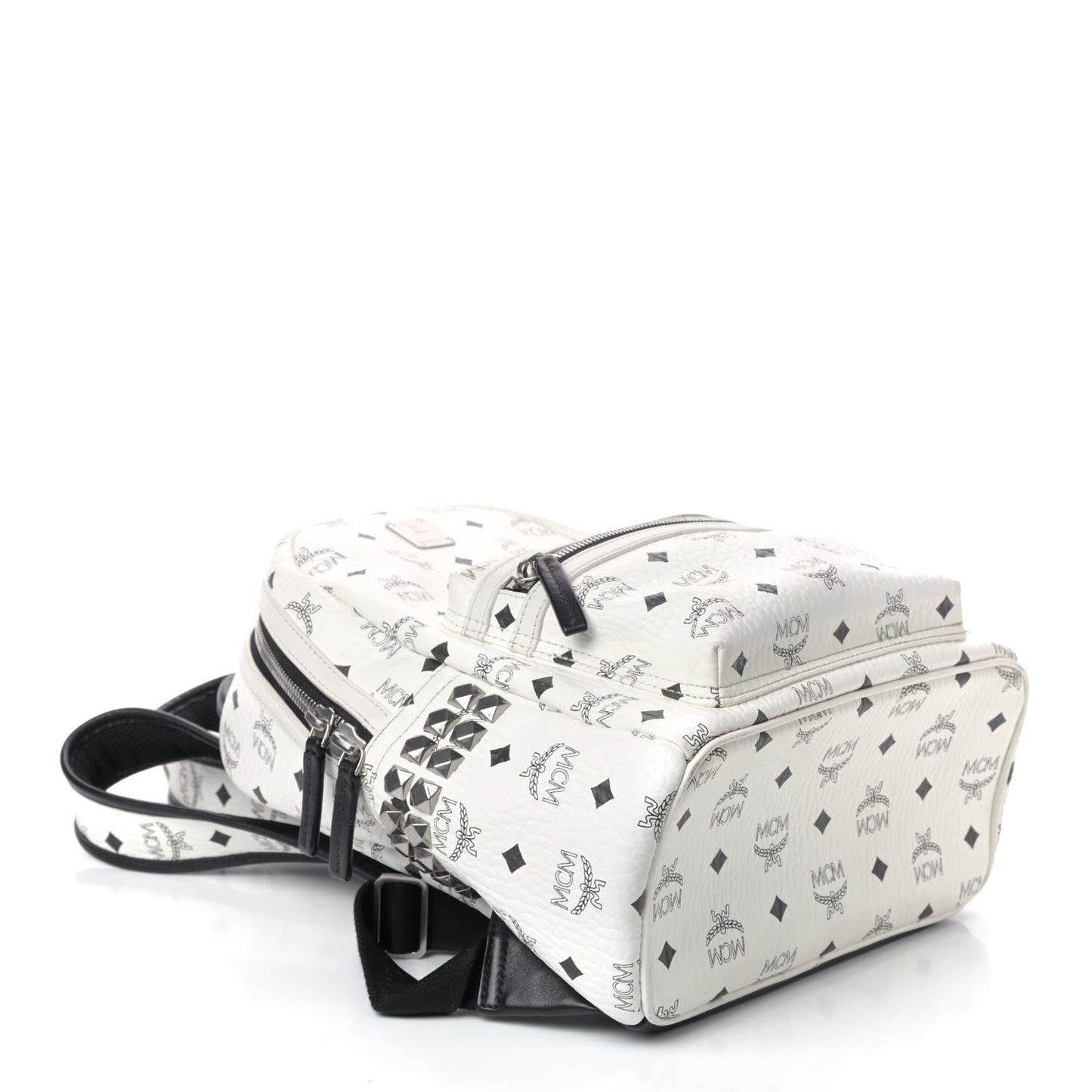 Visetos Small Side Stud Stark Backpack White