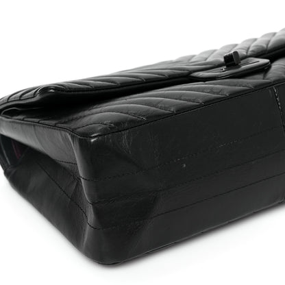 Chanel Aged Calfskin Chevron Quilted 2.55 Reissue 226 So Black 8 of 9