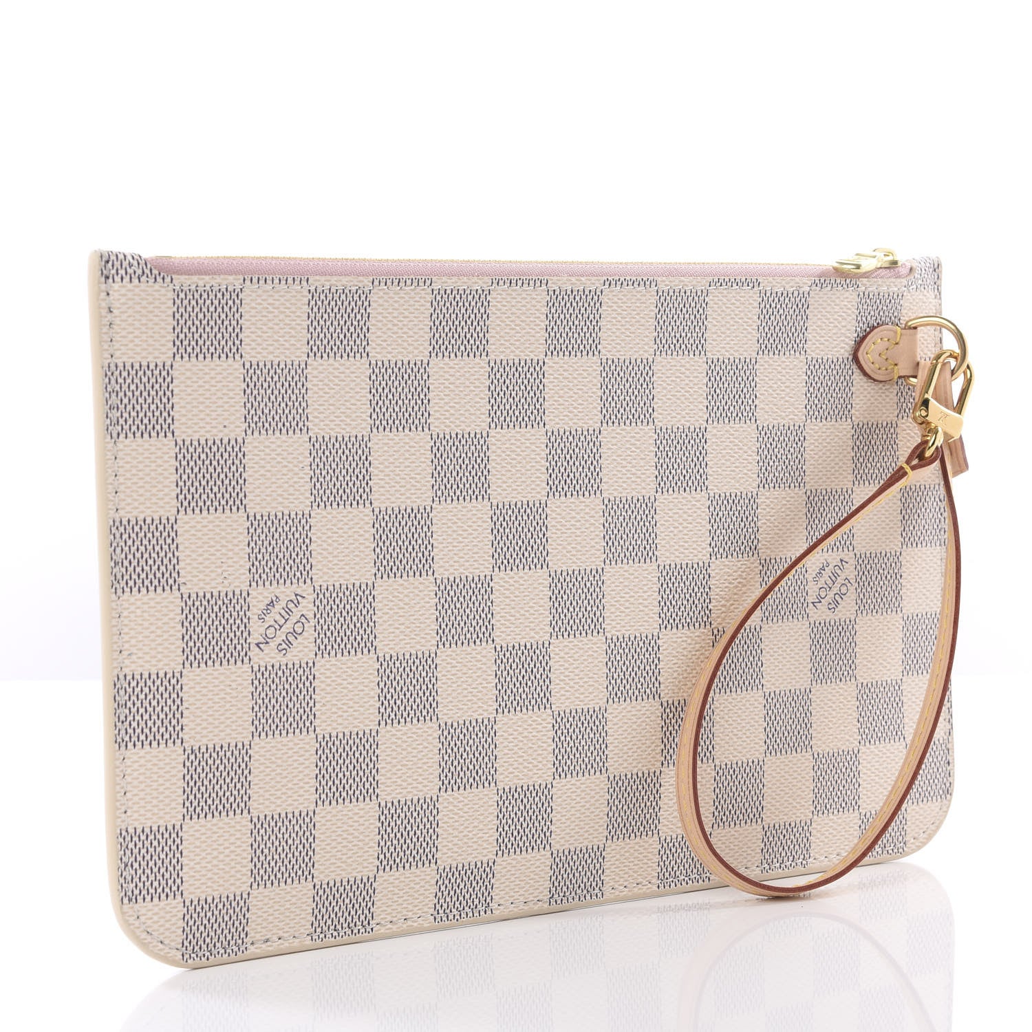 Louis Vuitton Damier Azur Neverfull MM GM Pochette Rose Ballerine 2 of 7