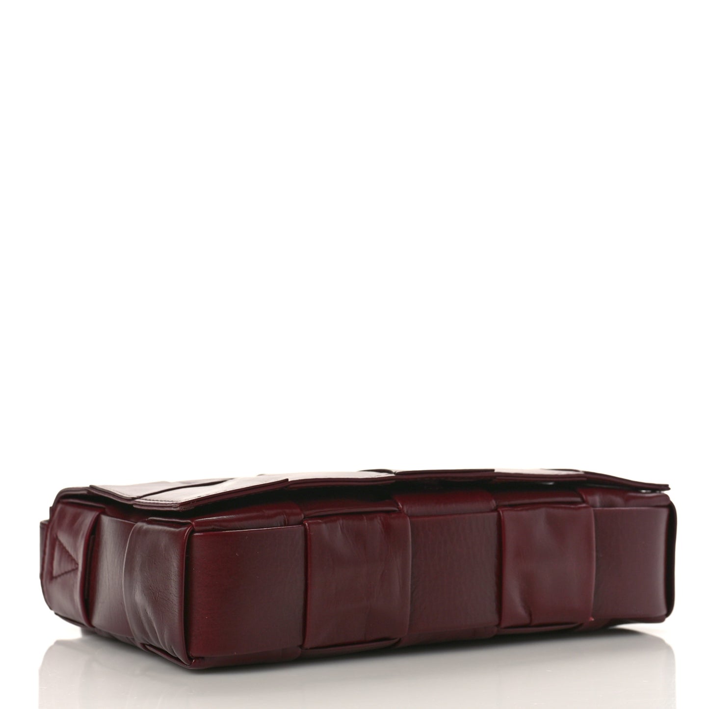 Paper Calfskin Maxi Intreccio Cassette Crossbody Bag Barolo