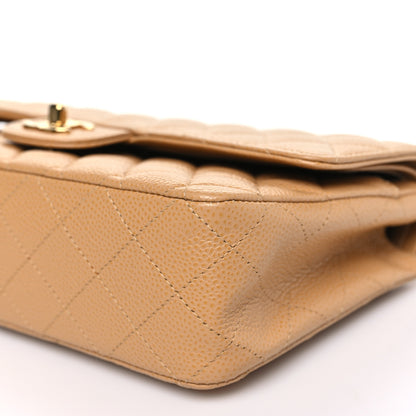 Chanel Caviar Quilted Medium Double Flap Beige 10 of 10