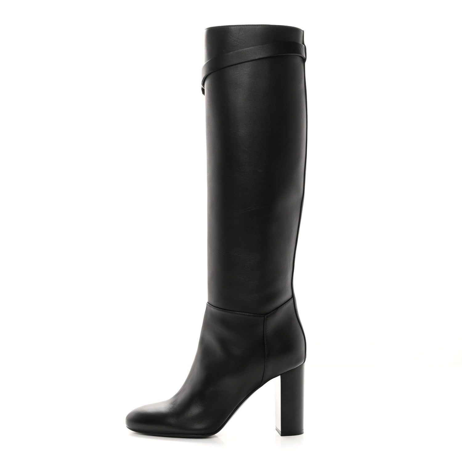 Hermes Heritage Calfskin Story Boots 38.5 Black 1 of 9