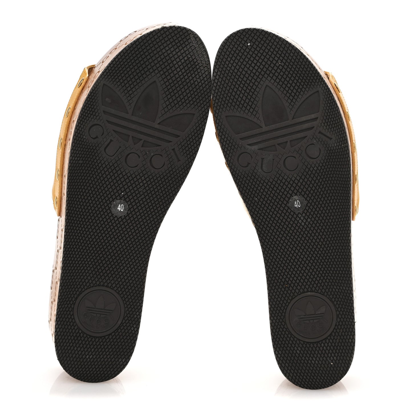 X ADIDAS Calfskin Malaga Kid Womens Platform Sandals 40 Crop Off White