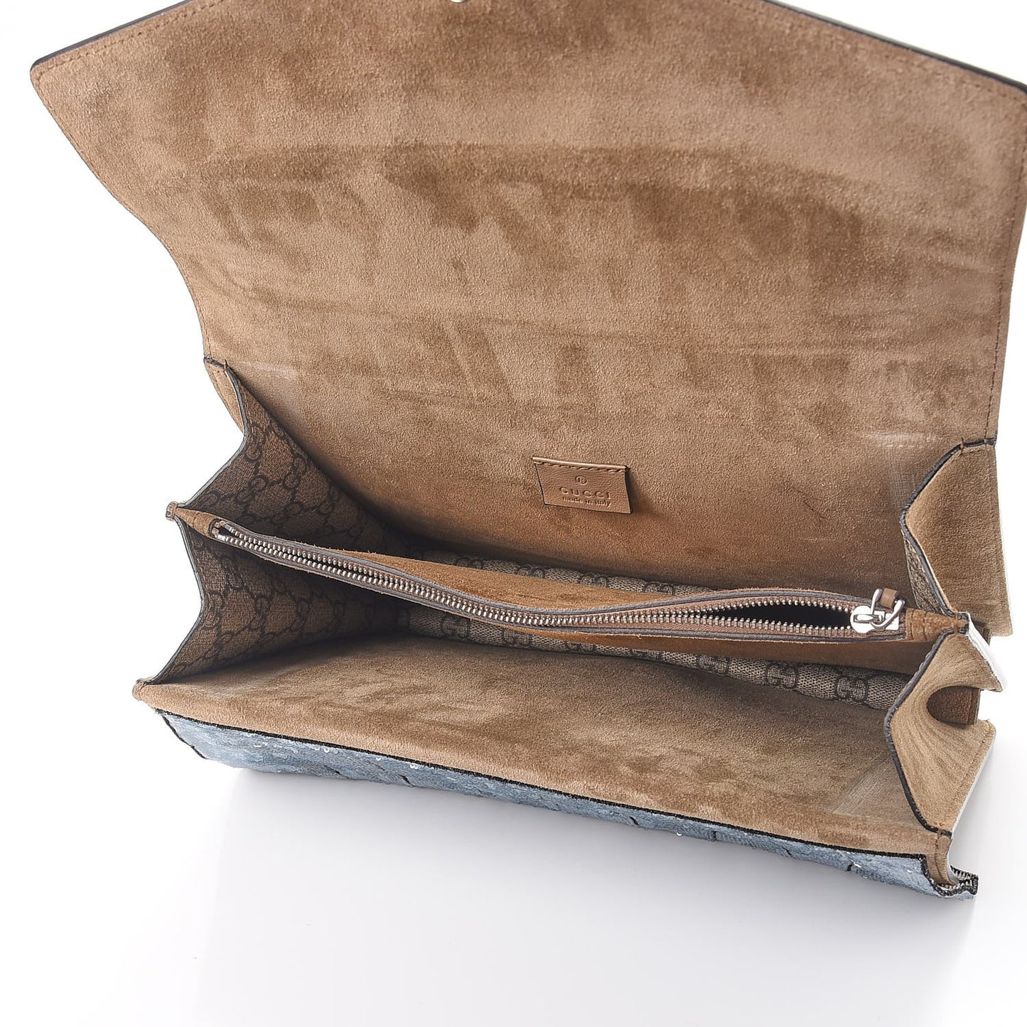 GG Supreme Monogram Lightning Embroidered Medium Dionysus Shoulder Bag Beige
