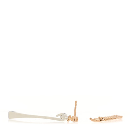 Hermes 18K Rose Gold Sterling Silver Mix and H Single Dangle Earring 4 of 5