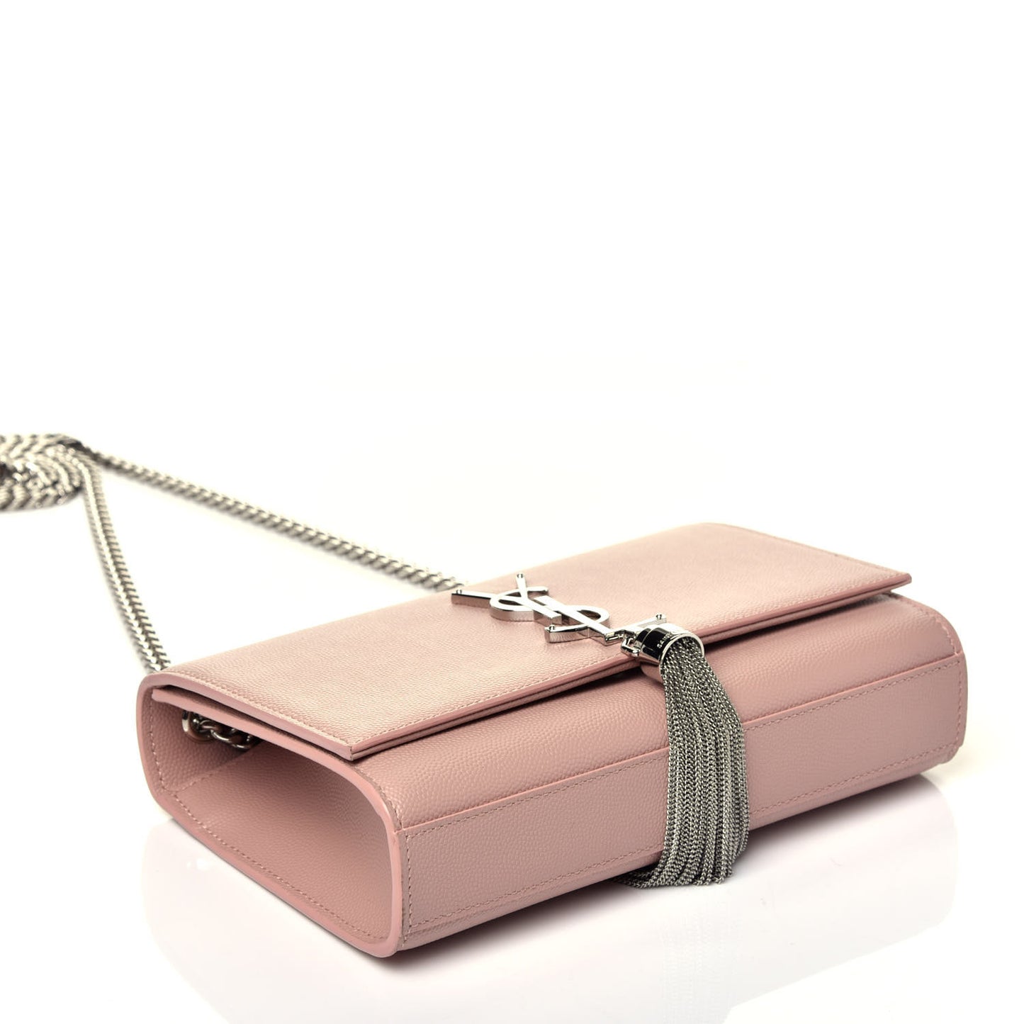 Grain De Poudre Small Classic Monogram Kate Tassel Satchel Pale Blush