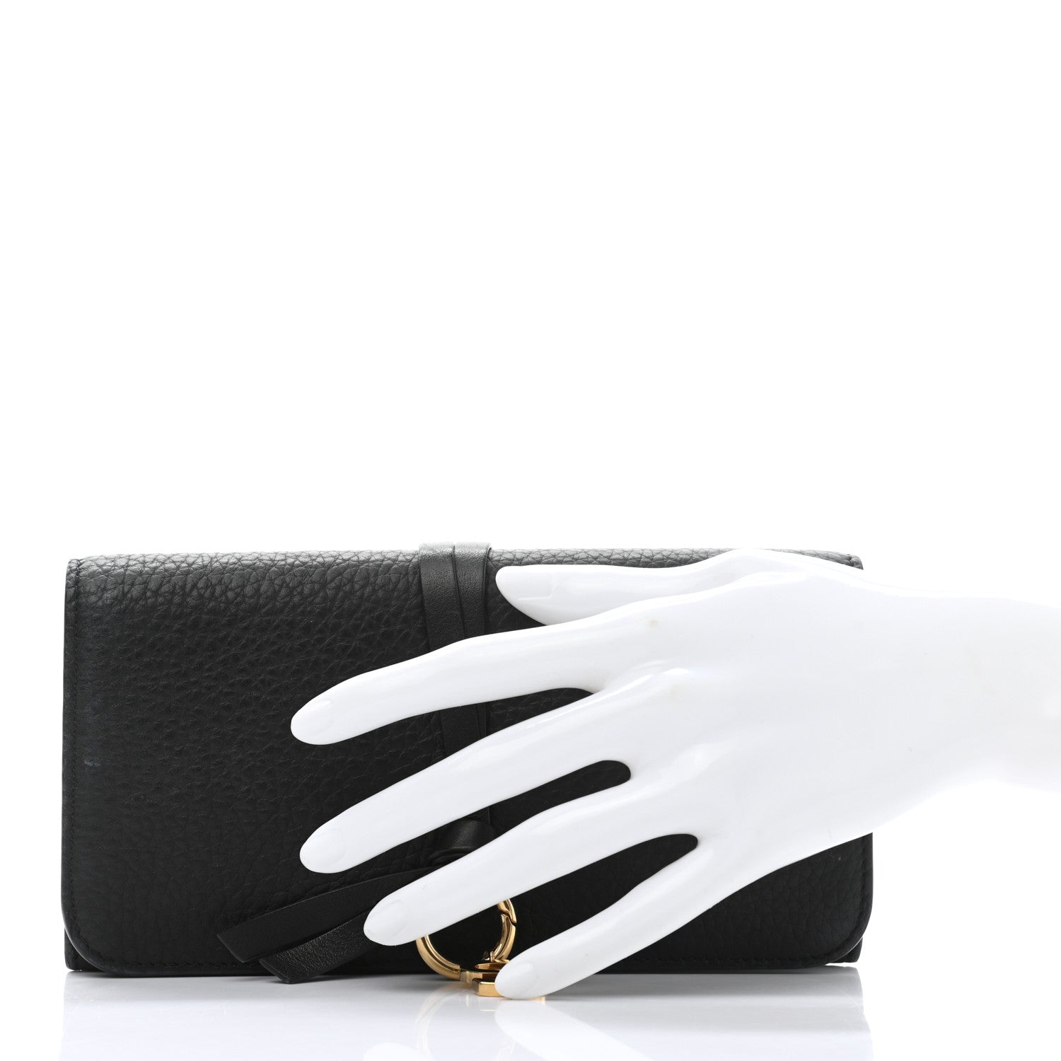 Chloe Grained Calfskin Alphabet Long Wallet Black 2 of 7