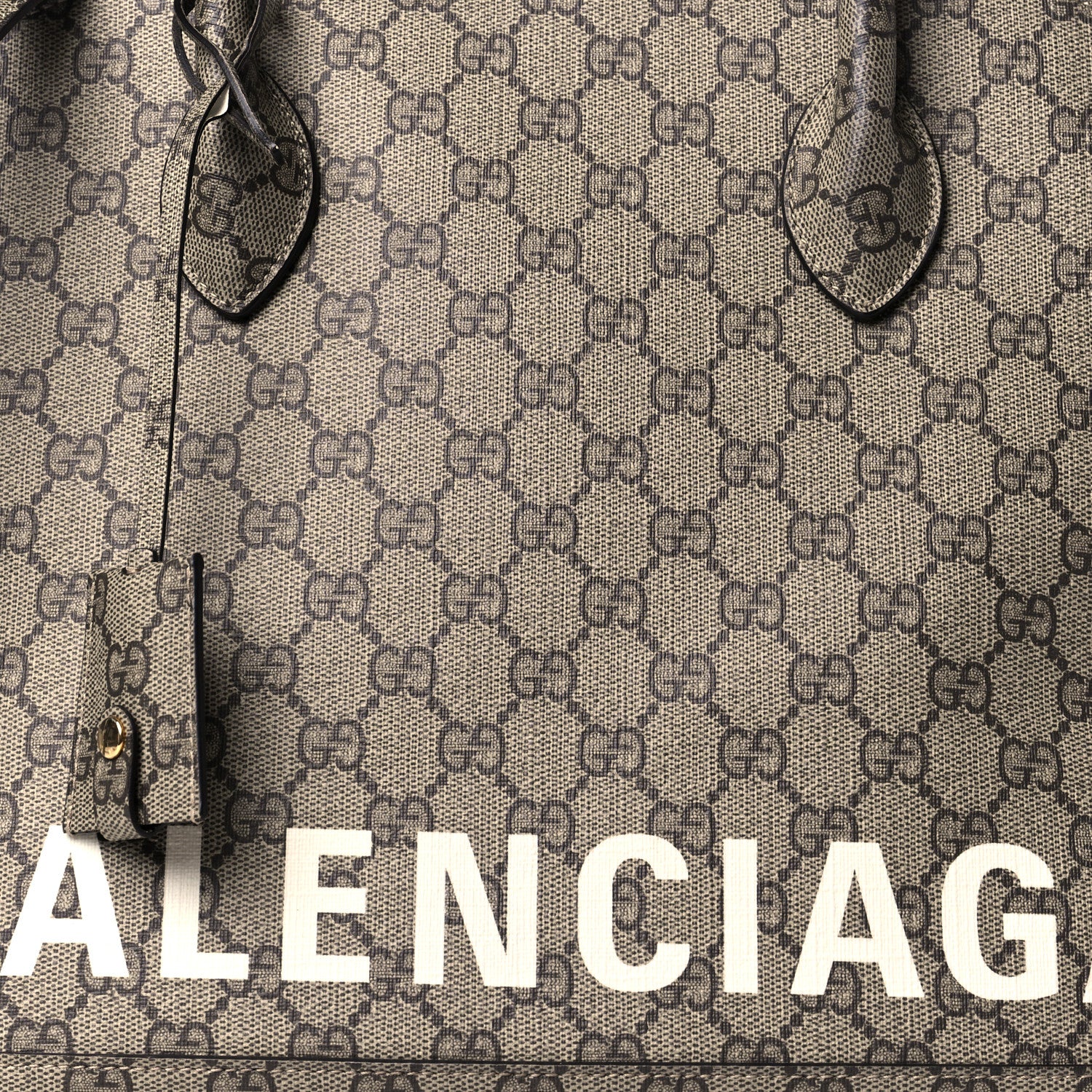 Balenciaga X GUCCI GG Supreme Monogram Medium Ville Top Handle Beige Ebony 9 of 14