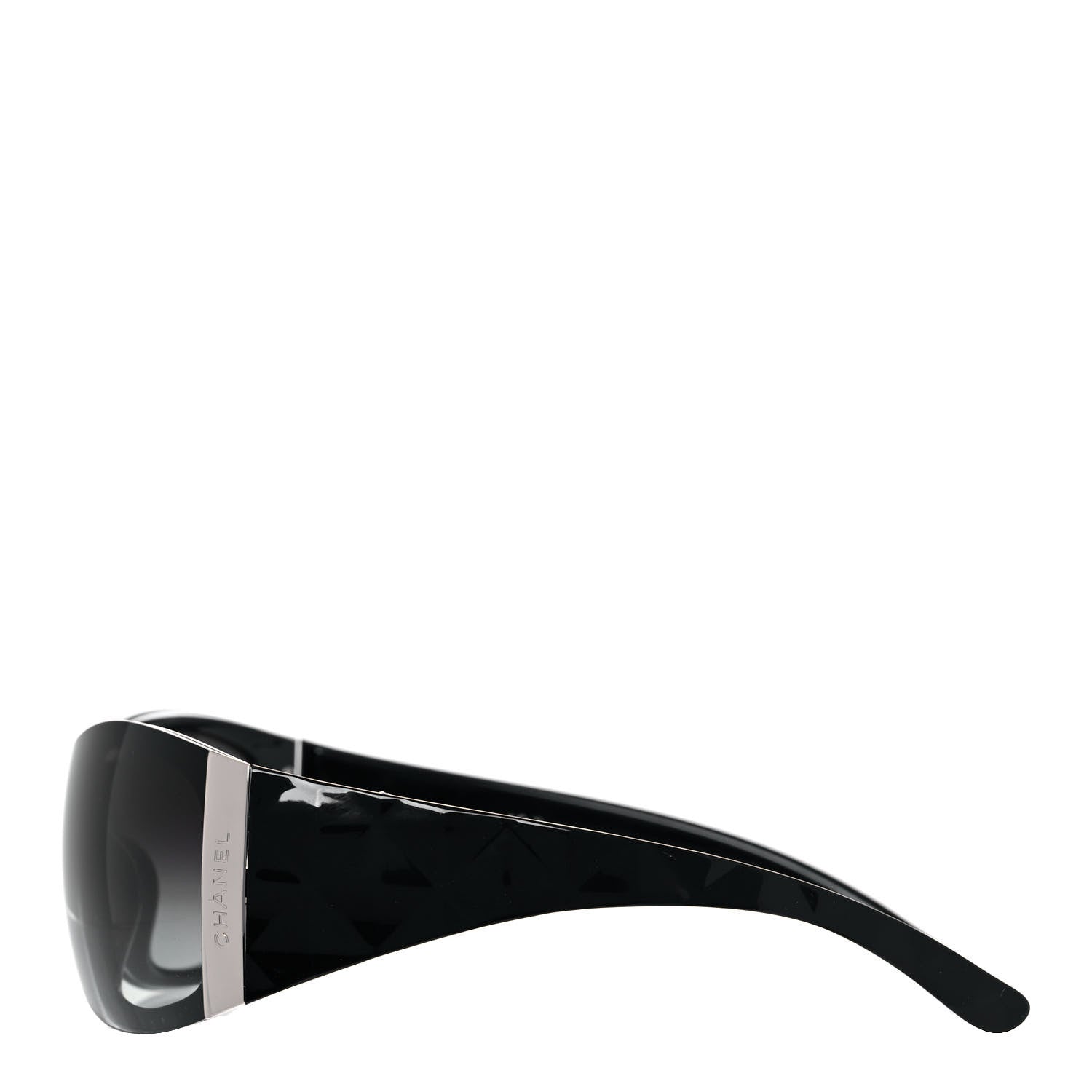 Chanel Acetate Quilted CC Shield Sunglasses 6009 Black 3 of 7