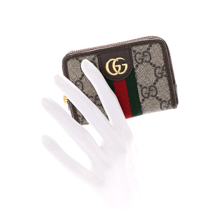 Gucci GG Supreme Monogram Web Ophidia Playing Card Case Beige New Acero 2 of 7