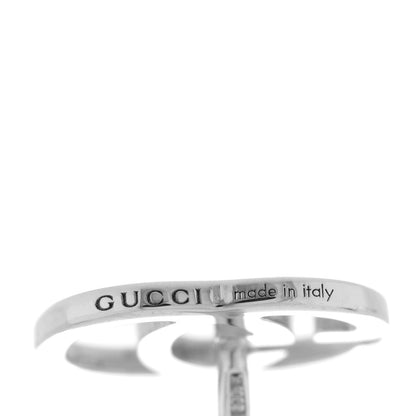 Gucci 18K White Gold GG Tissue Stud Earrings 5 of 6
