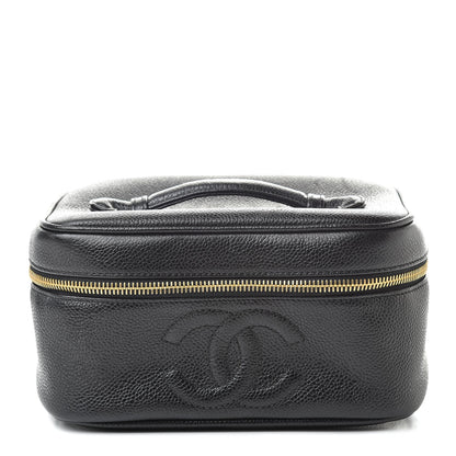 Chanel Caviar Vanity Cosmetic Case Black 1 of 13