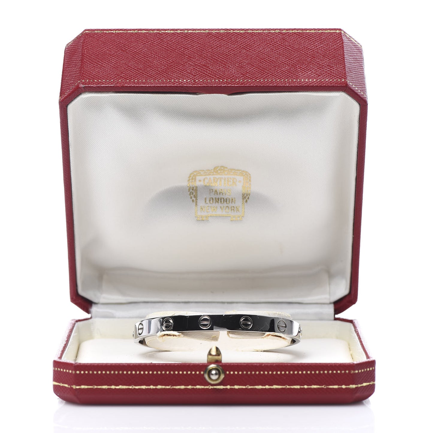 18K White Gold LOVE Bracelet 17