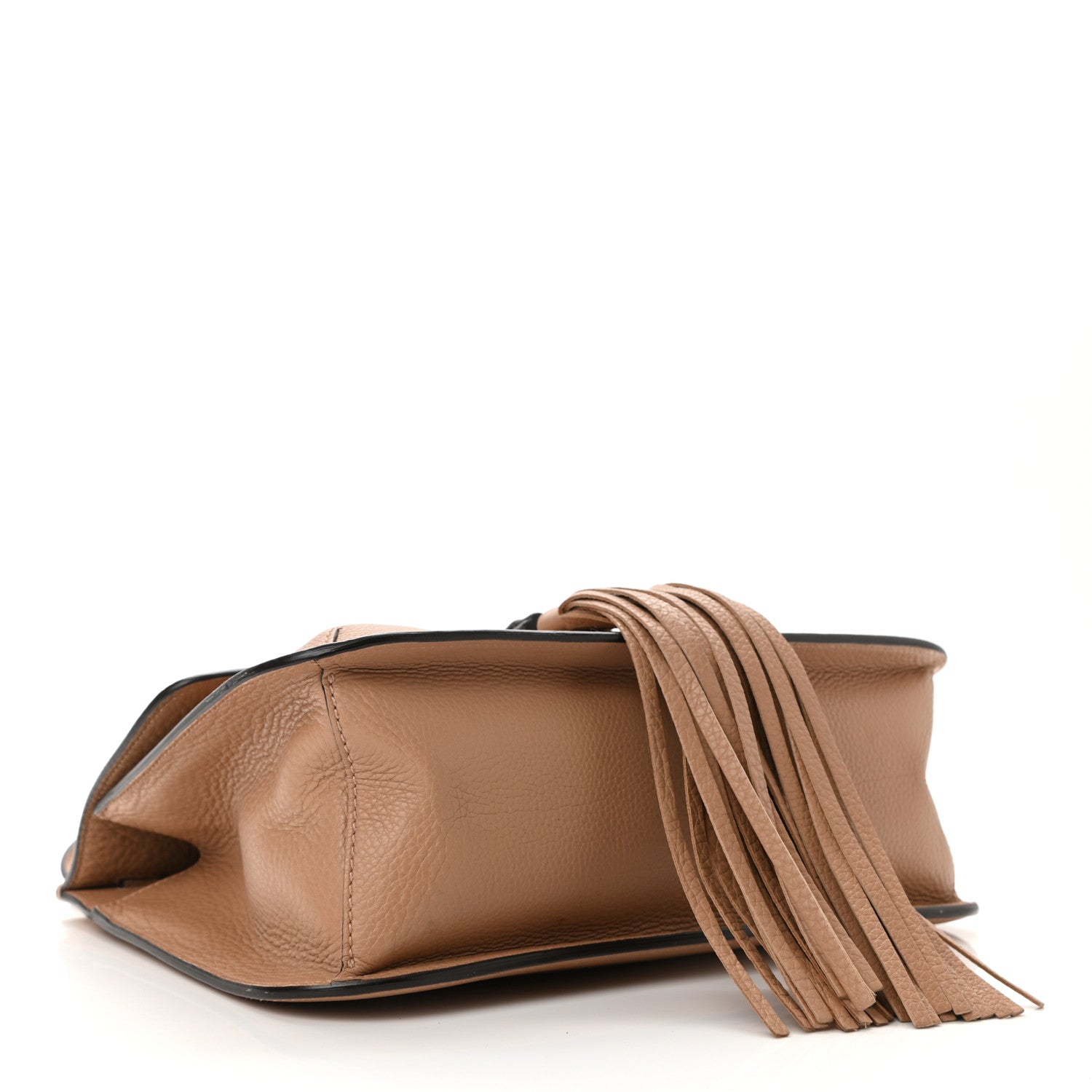 Gucci Cellarius Calfskin Medium Bamboo Daily Flap Shoulder Bag Camelia 4 of 10