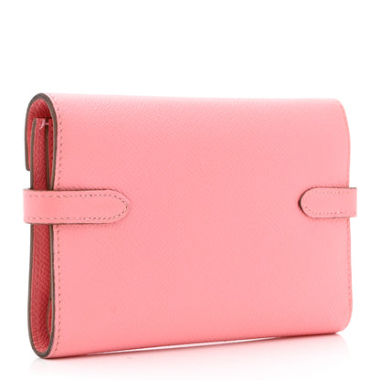 Hermes Epsom Medium Kelly Wallet Rose Confetti 3 of 9