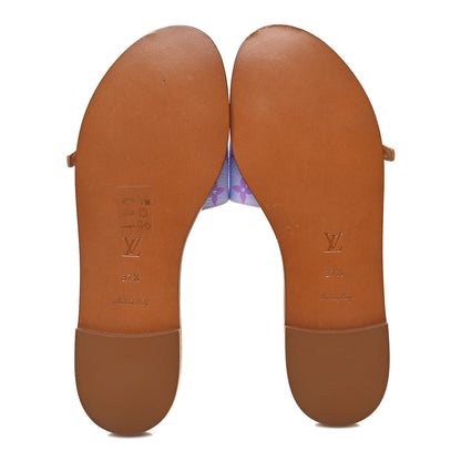 Louis Vuitton Monogram Spring in the City Lock It Flat Mule 37.5 Sunrise Pastel 5 of 8