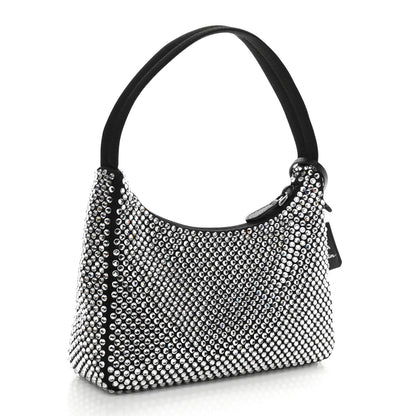 Prada Satin Crystal Mini Re-Edition 2000 Bag Cristal 3 of 9