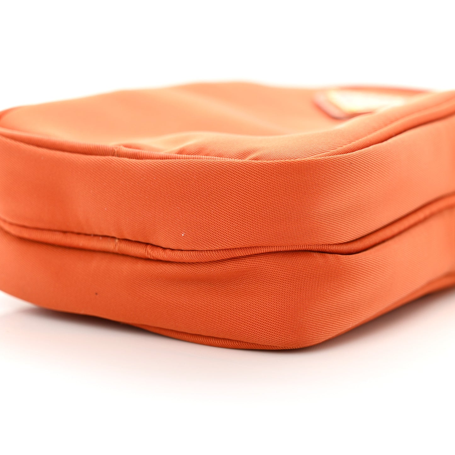 Tessuto Nylon Double Zip Phone Case Crossbody Bag Papaya