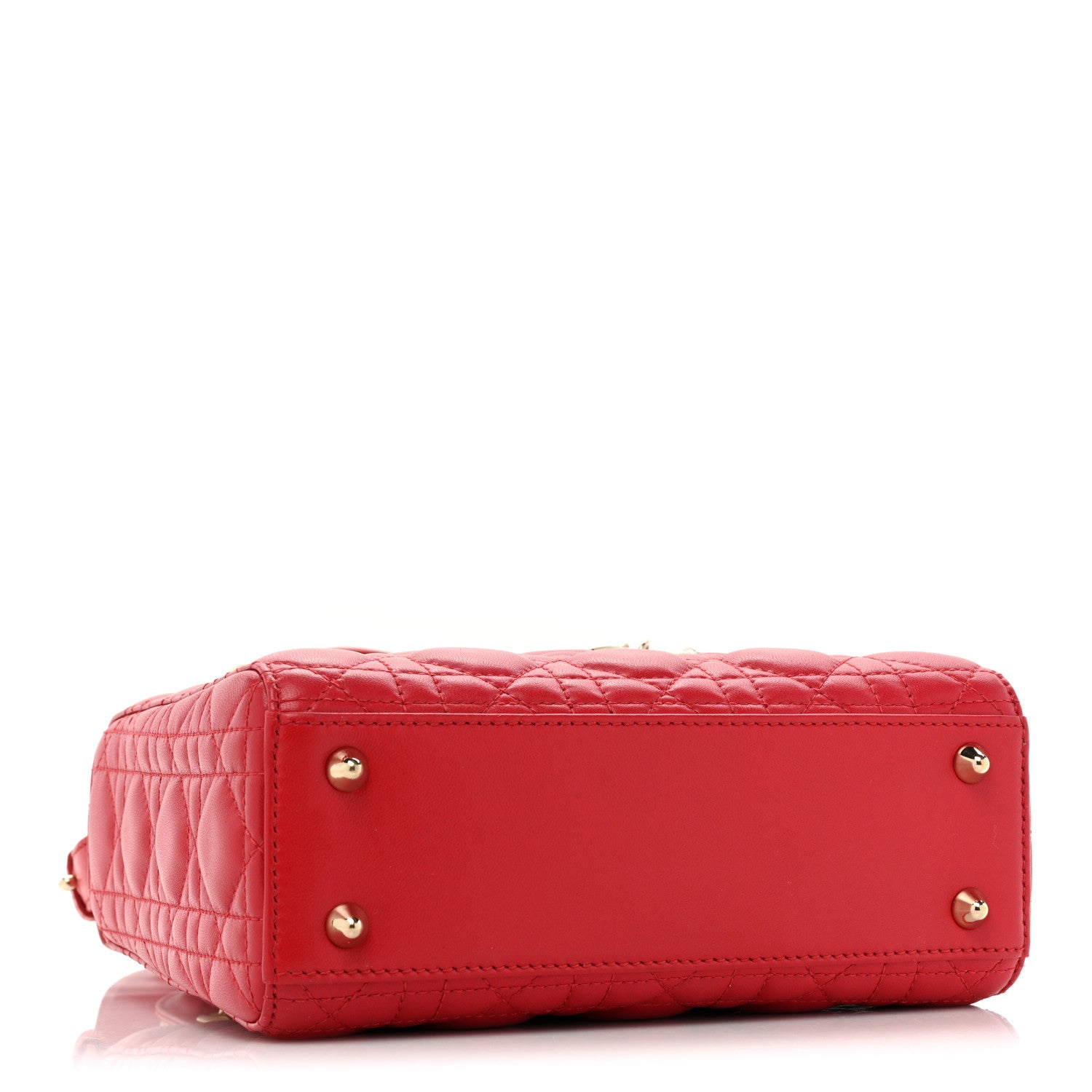 Christian Dior Lambskin Cannage Small Lucky Badges My Lady Dior Red 4 of 13