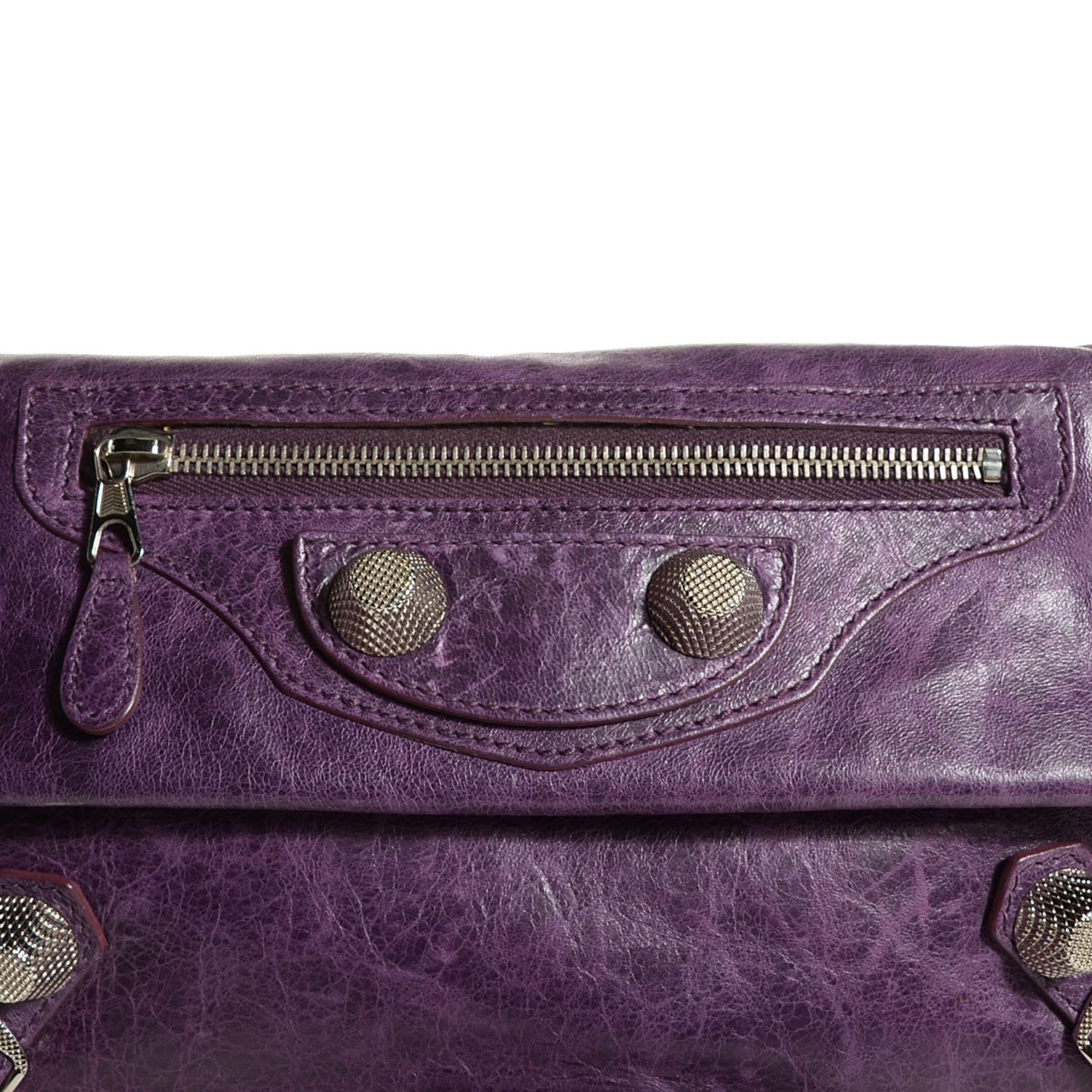 Balenciaga Agneau Giant 21 Silver Hardware Envelope Clutch Raisin 7 of 11
